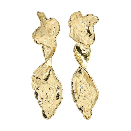 Pilgrim Compass Earrings - Gold