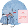 Donna May Drawstring Makeup Bag - Blue Star