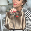 Donna May Vegan Drawstring Bag - Copper Rose