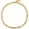 Dyrberg Kern Agnese Gold Curb Chain Necklace - Clear
