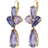 Dyrberg Kern Amy Gold Statement Earrings - Lavender