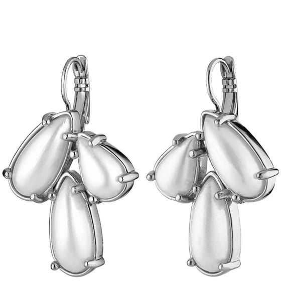 Dyrberg Kern Aubin Silver Drop Earrings - Pearl