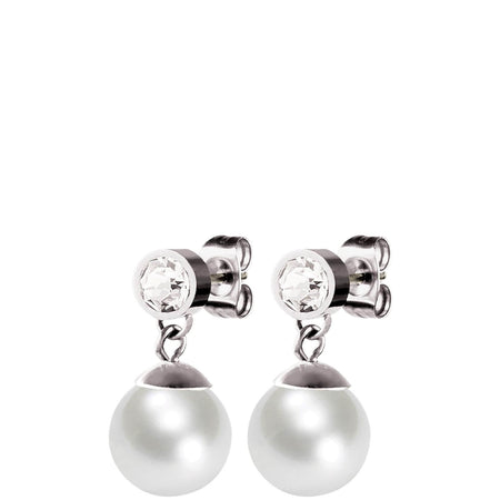 Dyrberg Kern Bess Silver Pearl Drop Earrings