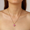 Dyrberg Kern Bianca Gold Pendant Necklace - Light Rose