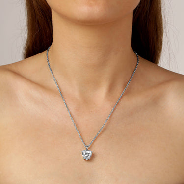 Dyrberg Kern Bianca Silver Pendant Necklace - Clear