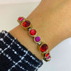 Dyrberg Kern Calice Gold Bracelet - Red