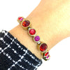 Dyrberg Kern Calice Gold Bracelet - Red