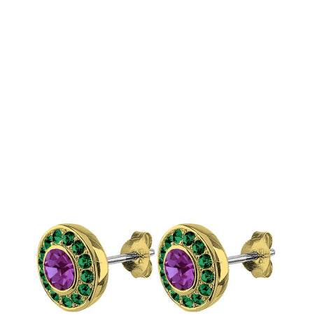 Dyrberg Kern Catalina Gold Earrings - Amethyst