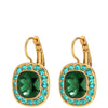 Dyrberg Kern Celin Gold Drop Earrings - Green