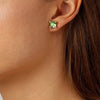 Dyrberg Kern Clara Gold Stud Earrings - Light Green