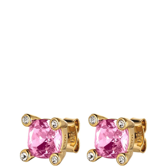 Dyrberg Kern Clara Gold Stud Earrings - Light Rose