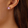 Dyrberg Kern Clara Gold Stud Earrings - Light Rose