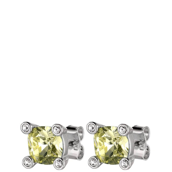 Dyrberg Kern Clara Silver Stud Earrings - Yellow