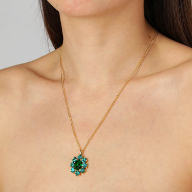 Dyrberg Kern Claudia Gold Necklace - Green