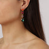 Dyrberg Kern Cornelia Gold Statement Earrings - Rainbow