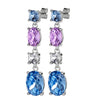 Dyrberg Kern Cornelia Silver Statement Earrings - Light Blue