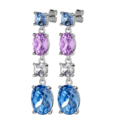 Dyrberg Kern Cornelia Silver Statement Earrings - Light Blue