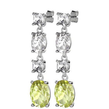 Dyrberg Kern Cornelia Silver Statement Earrings - Yellow