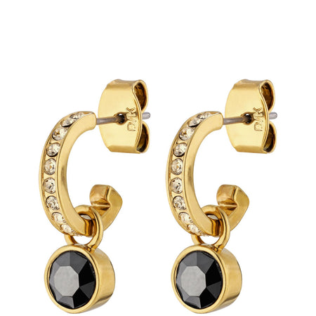 Dyrberg Kern Dessa Gold Earrings - Black