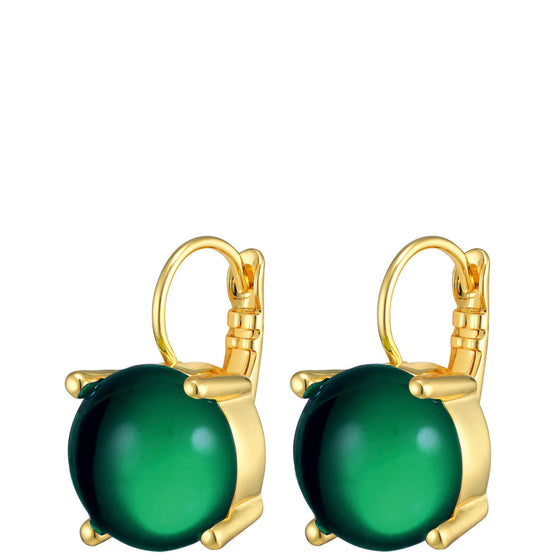 Dyrberg Kern Diana Gold Earrings - Green