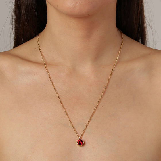 Dyrberg Kern Ette Gold Necklace - Red