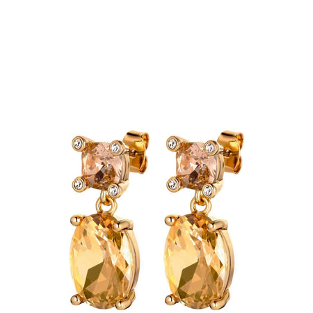 Dyrberg Kern Antonia Gold Statement Earrings - Peach