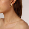 Dyrberg Kern Antonia Gold Statement Earrings - Peach