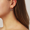 Dyrberg Kern Holly Medium Gold Hoop Earrings - Rainbow