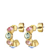 Dyrberg Kern Jenna Small Hoop Earrings - Gold - Multi Pastel