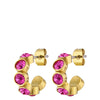 Dyrberg Kern Jenna Small Hoop Earrings - Gold - Pink