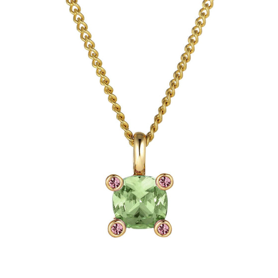 Dyrberg Kern Julia Gold Pendant Necklace - Green