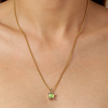 Dyrberg Kern Julia Gold Pendant Necklace - Green