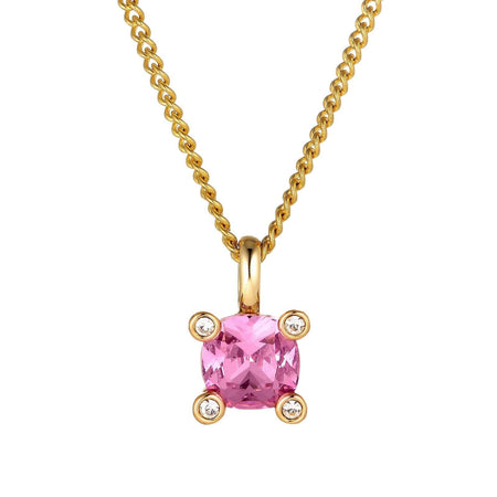 Dyrberg Kern Julia Gold Pendant Necklace - Light Rose