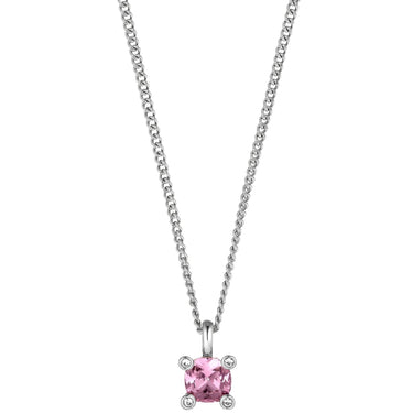 Dyrberg Kern Julia Silver Pendant Necklace - Light Rose