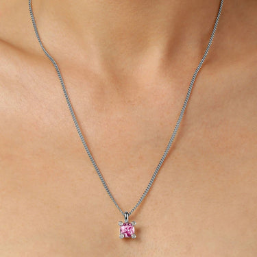 Dyrberg Kern Julia Silver Pendant Necklace - Light Rose