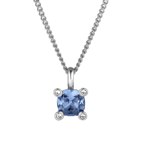 Dyrberg Kern Julia Silver Pendant Necklace - Pale Blue