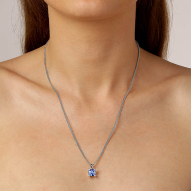 Dyrberg Kern Julia Silver Pendant Necklace - Pale Blue