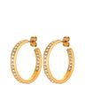 Dyrberg Kern Justina Gold Hoop Earrings - Clear