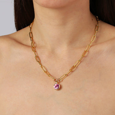 Dyrberg Kern Lisanna Gold Necklace - Light Rose