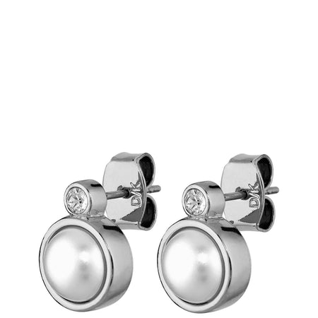 Dyrberg Kern London Silver Stud Earrings - Pearl