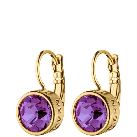 Dyrberg Kern Louise Gold Earrings - Amethyst