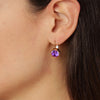 Dyrberg Kern Louise Gold Earrings - Amethyst