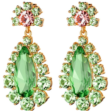 Dyrberg Kern Lucia Gold Earrings - Light Green