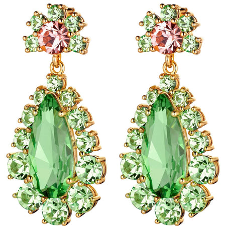 Dyrberg Kern Lucia Gold Earrings - Light Green