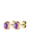 Dyrberg Kern Noble Gold Earrings - Amethyst