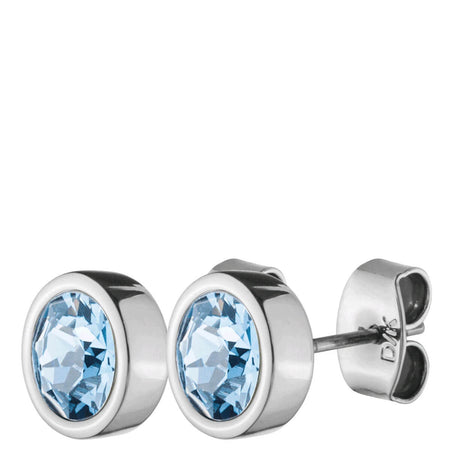 Dyrberg Kern Noble Silver Earrings - Light Sapphire