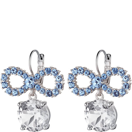 Dyrberg Kern Philippa Silver Bow Drop Earrings - Light Blue