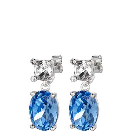 Dyrberg Kern Antonia Silver Statement Earrings - Light Blue