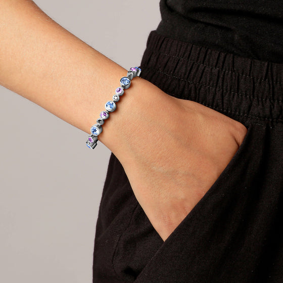 Dyrberg Kern Teresia Silver Bracelet - Light Blue Violet