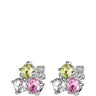 Dyrberg Kern Viena Silver Stud Earrings - Yellow Rose